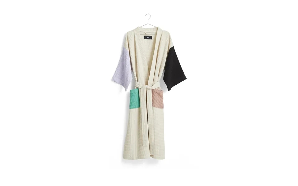 Hay Waffle Bathrobe Off White-multi One Size
