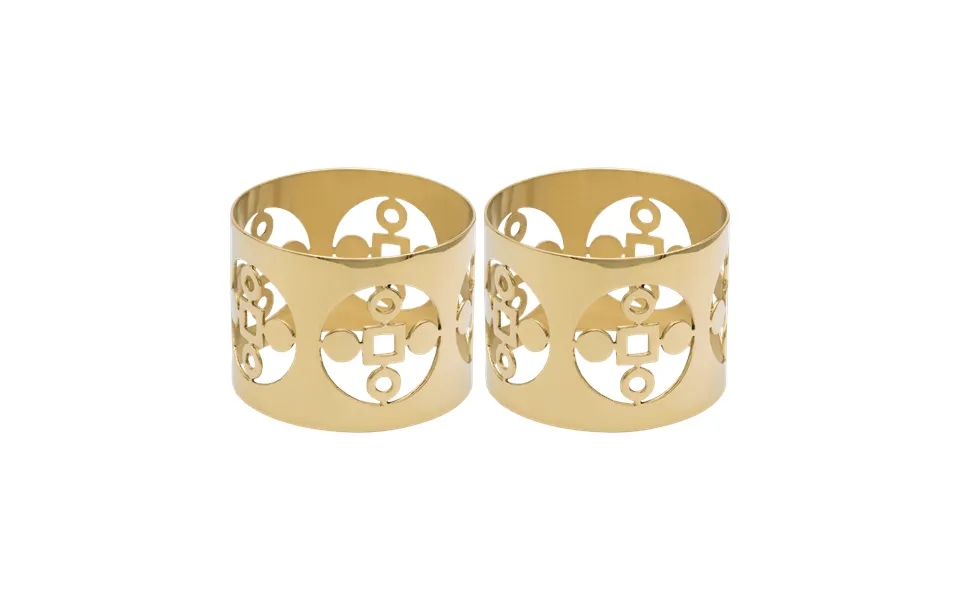 Hilke Collection Anima Gemella Napkin Ring 2-pack Brass