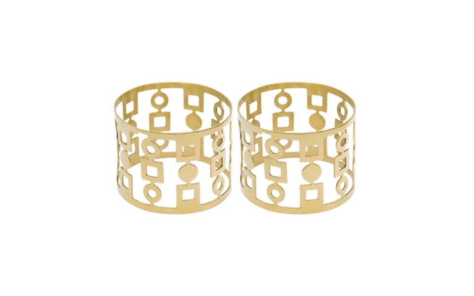 Hilke Collection Anima Napkin Ring 2-pack Brass