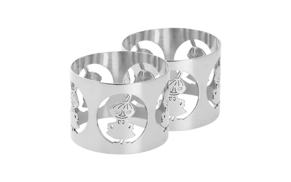 Hilke Collection Hilke X Moomin Napkin Ring Little My 2-pack Nickel-plated Brass
