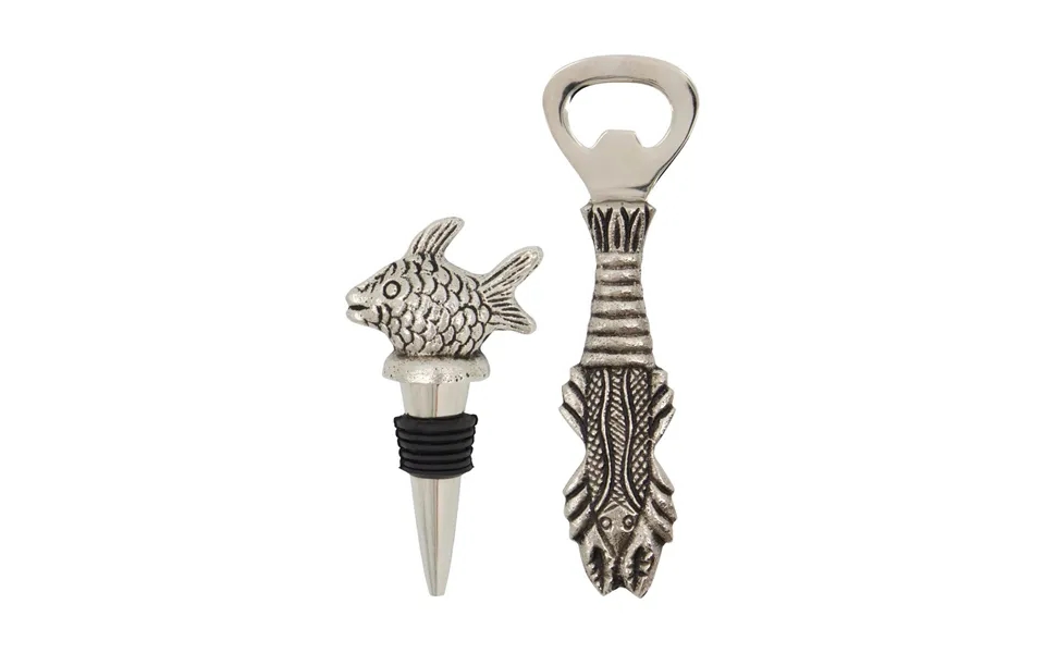 House Doctor Fish Bar Set 2 Pieces Antique Silver