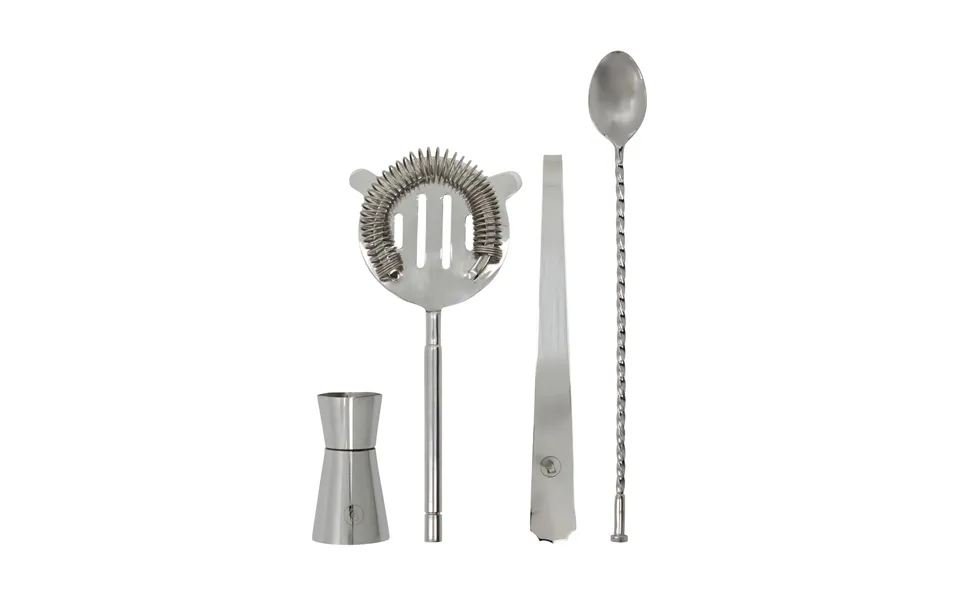 House Doctor Kett Bar Set 4 Pieces Silver Finish