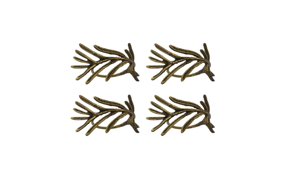 House Doctor Mistle Napkin Ring 4-pack Antique Brass