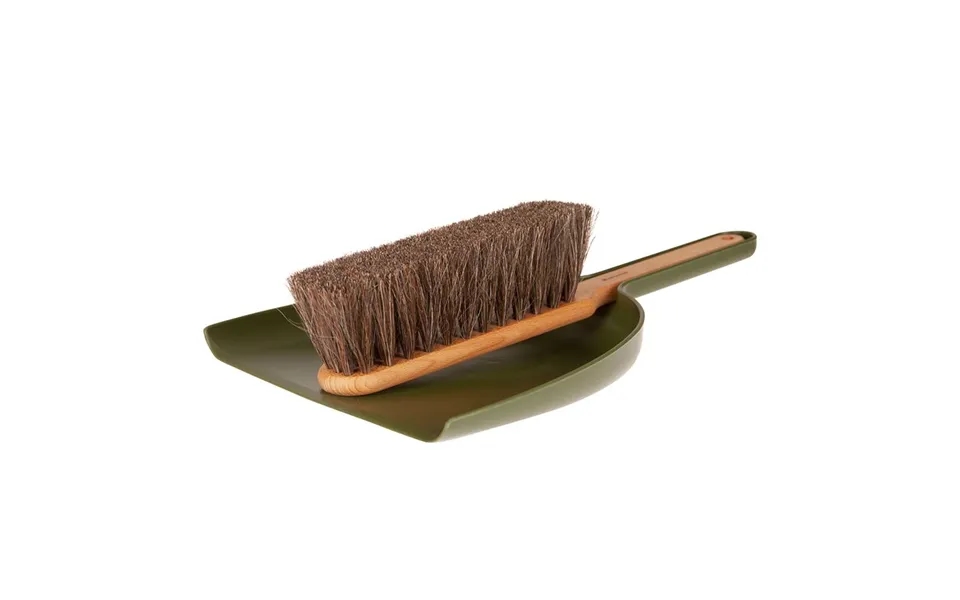 Iris Hantverk Iris Hantverk Broom And Dustpan Set Short Moss Green