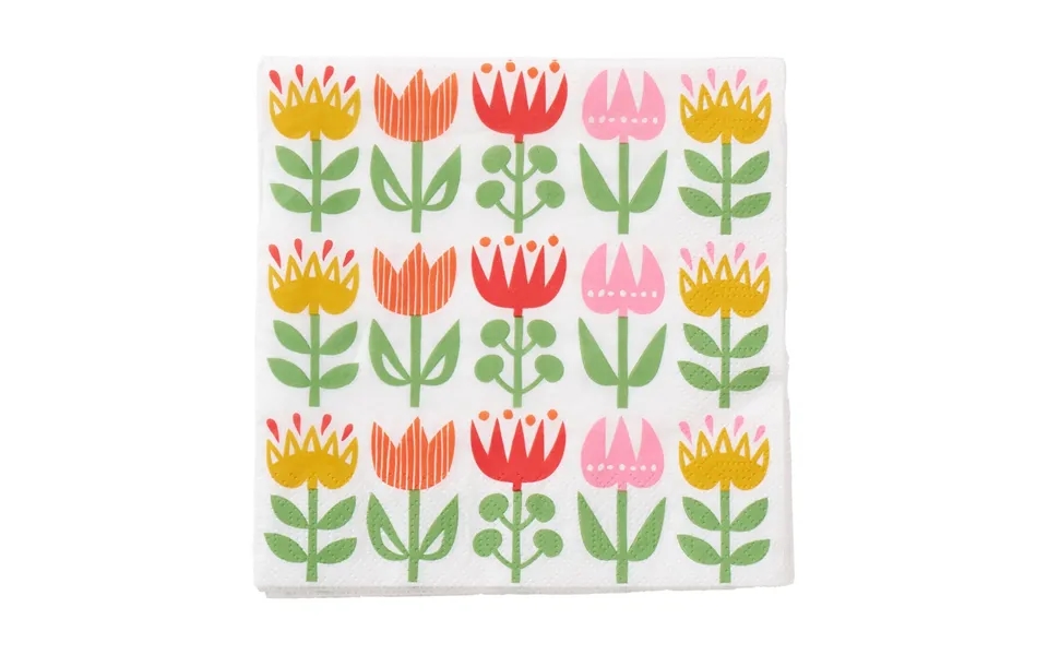 Klippan Yllefabrik Tulip Napkin 33x33 Cm 20-pack Multi