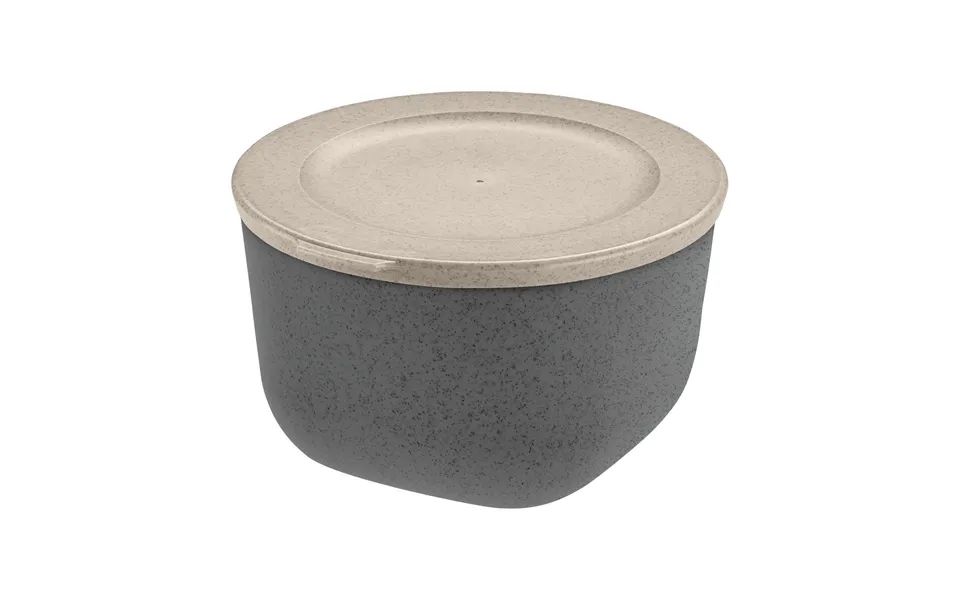 Koziol Connect Bowl With Lid 1 L Biocircular Thermoplastic Nature Ash Grey