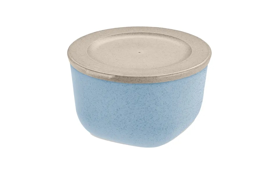 Koziol Connect Bowl With Lid 1 L Biocircular Thermoplastic Nature Flower Blue