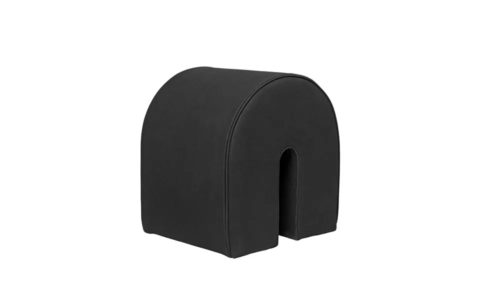 Kristina Dam Studio Curved Pouf Leather Black
