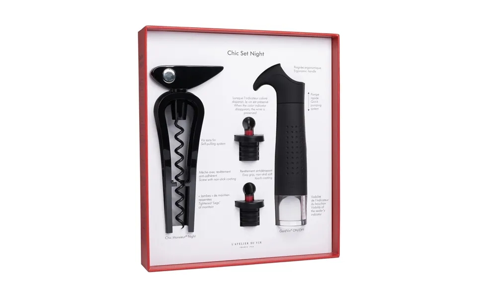 L'atelier Du Vin Chic Set Night Wine Accessory Set 4 Pieces