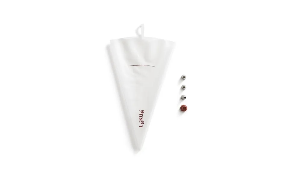 Lékué Lékué Reusable Piping Bag 3 Nozzles Transparent