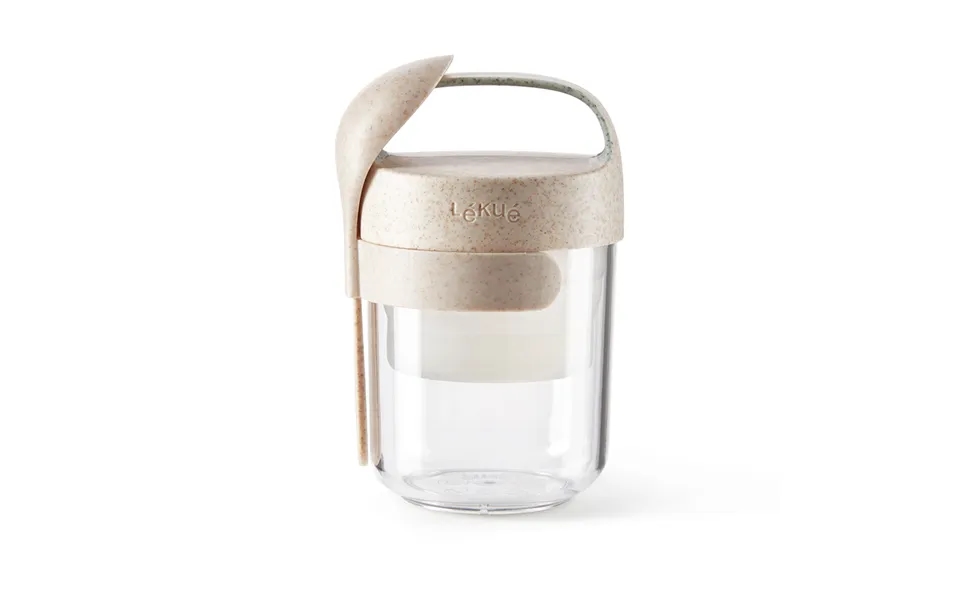 Lékué Lékué To Go Jar Organic With Spoon Beige 0.4 L