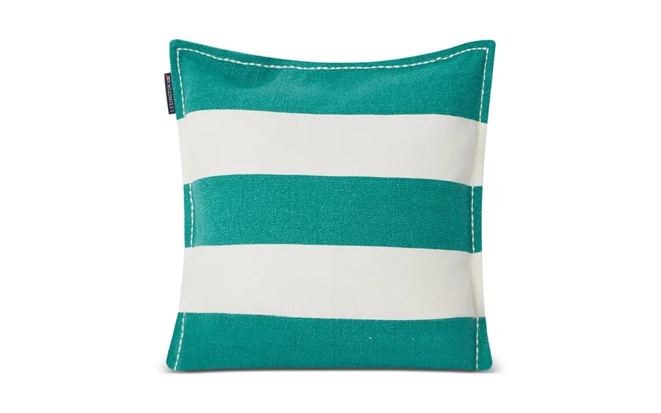 Lexington Blid Stripe Printed Pillowcase 50x50 Cm Green-white