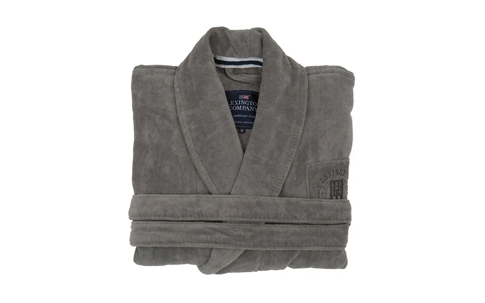 Lexington Hotel Velour Bathrobe L Grey