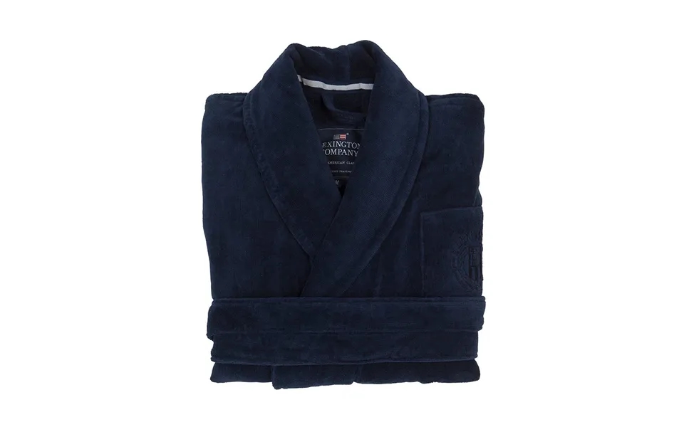 Lexington Hotel Velour Bathrobe Xl Dress Blue