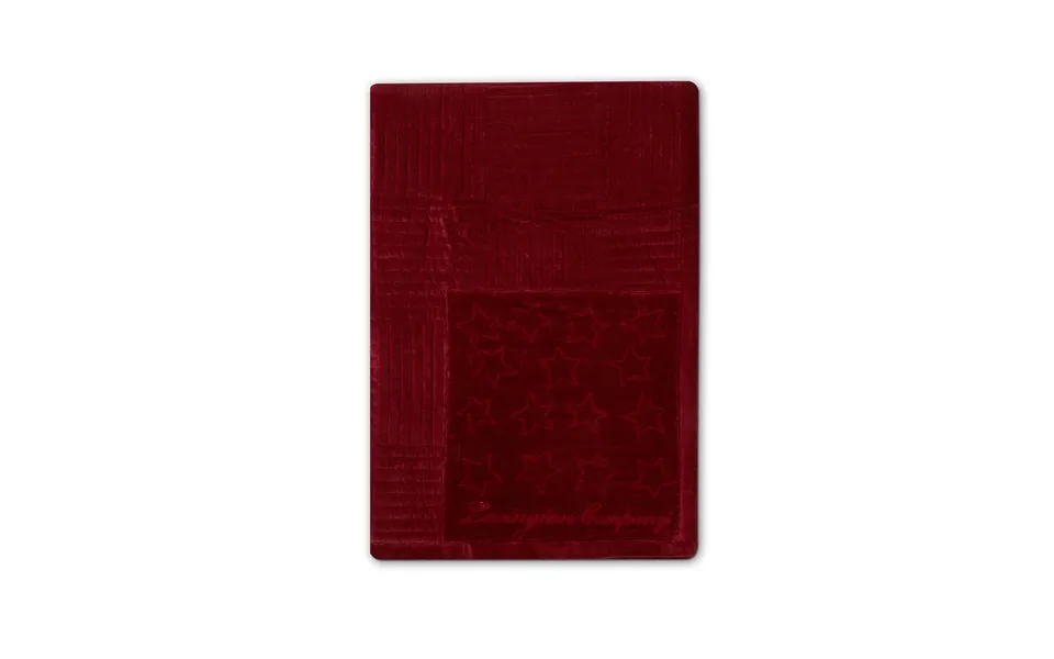 Lexington Quilted Cotton Velvet Star Throw 240x260 Cm Red