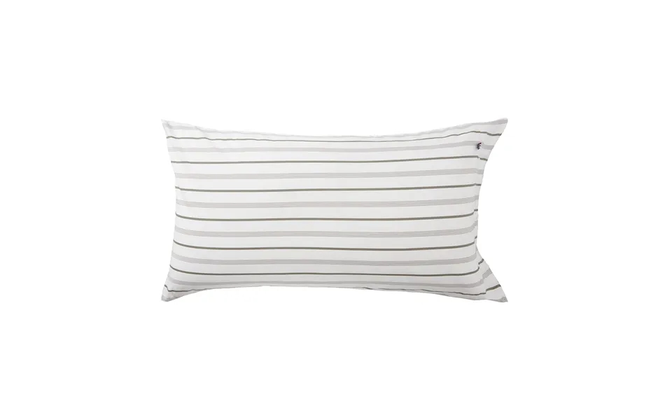 Lexington Striped Cotton Poplin Pillowcase 50x90 Cm White