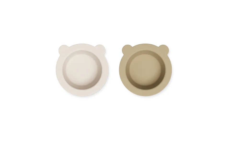 Liewood Peony Bowl With Suction Cup Ø16 Cm 2 Pieces Sandy-oat