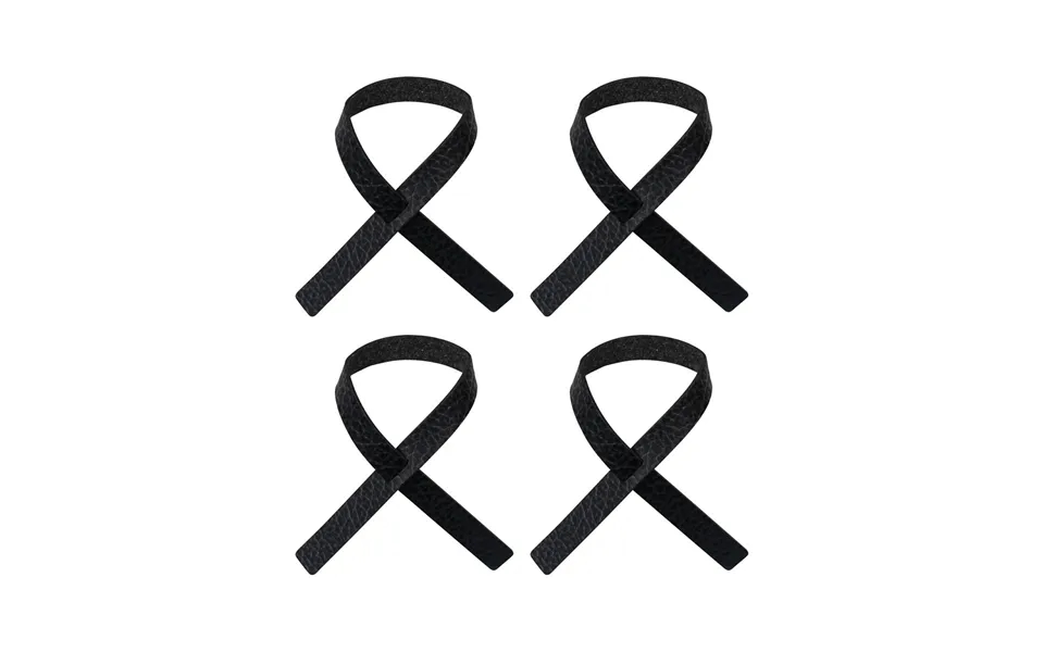 Lind Dna Loop Napkin Ring 4-pack Black Anthracite