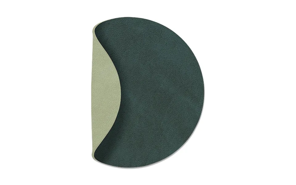 Lind Dna Nupo Coaster Circle Reversible 1 Pc Dark Green-olive Green