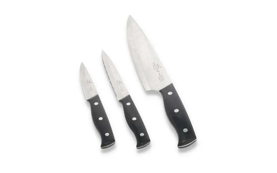 Lion Sabatier Lion Sabatier Austral Knife Set 3 Pieces Steel-black