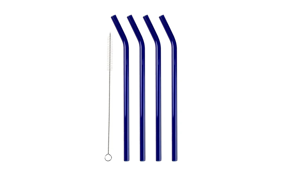 Lyngby Glas Lyngby Glas Straws 21.5 Cm 4-pack Blue
