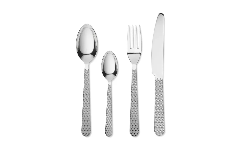 Lyngby Porcelæn Rhombe Cutlery Set 16 Pieces