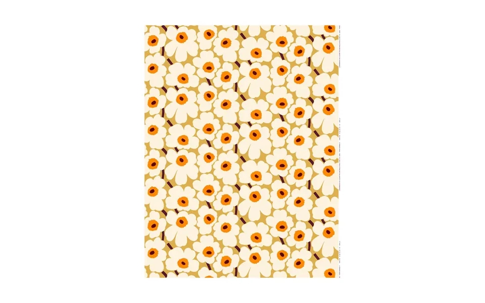 Marimekko Pieni Unikko Fabric Cotton Beige