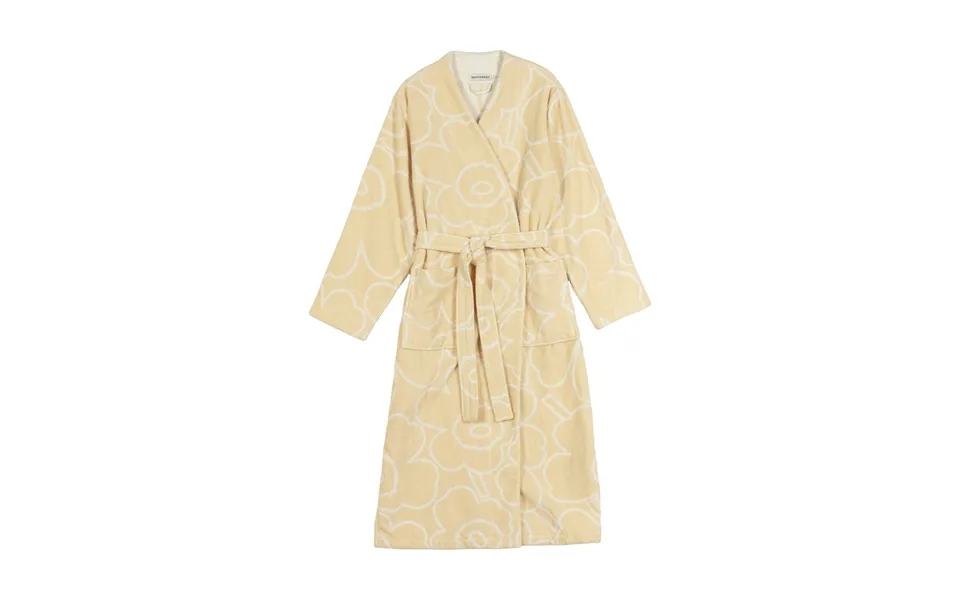 Marimekko Piirto Unikko Bathrobe Beige M