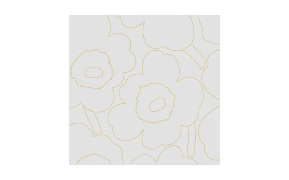 Marimekko Piirto Unikko Napkin 33x33 Cm 20-pack Cream Gold