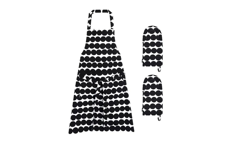 Marimekko Räsymatto Kitchen Textiles Set White-black