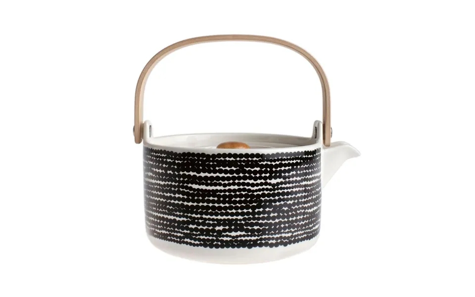 Marimekko Räsymatto Teapot 70 Cl Black-white