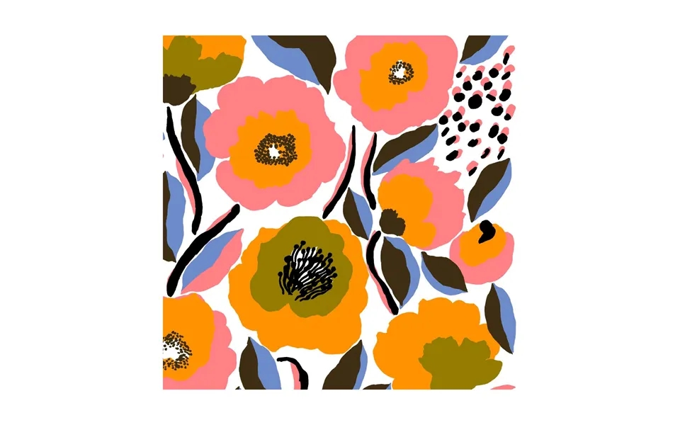 Marimekko Rosarium Napkin 33x33 Cm 20-pack White