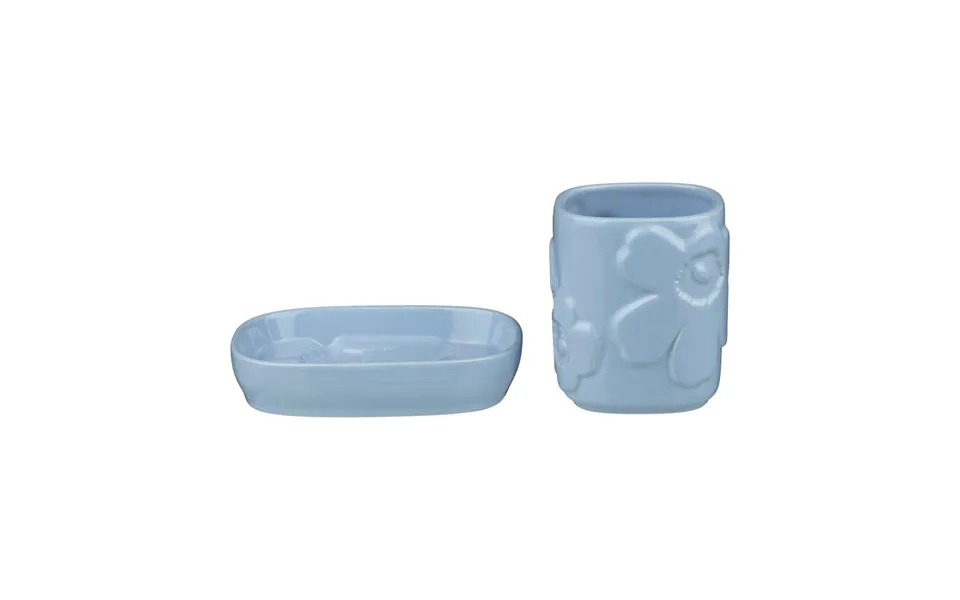 Marimekko Unikko Bathroom Set 2 Pieces Blue