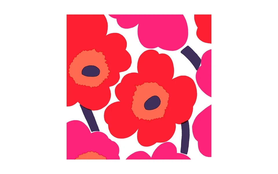 Marimekko Unikko Napkins 33x33 Cm 20-pack Red