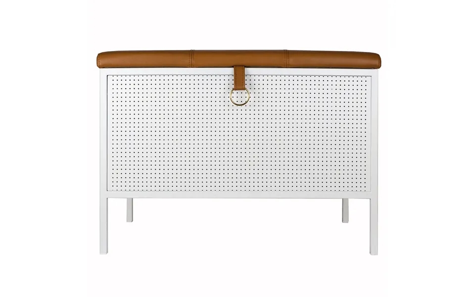 Maze Frank Storage Bench White-cognac