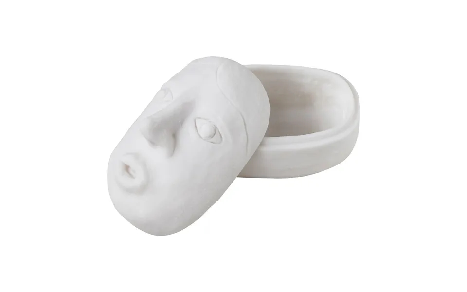 Mette Ditmer Art Piece Face Jar 9x12 Cm Off-white