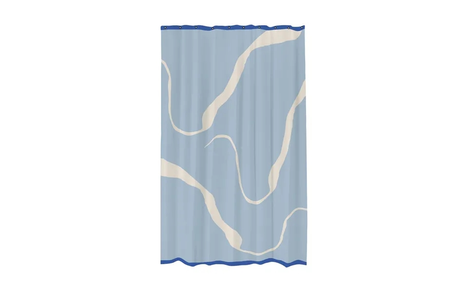 Mette Ditmer Nova Arte Shower Curtain 150x200 Cm Light Blue-off-white