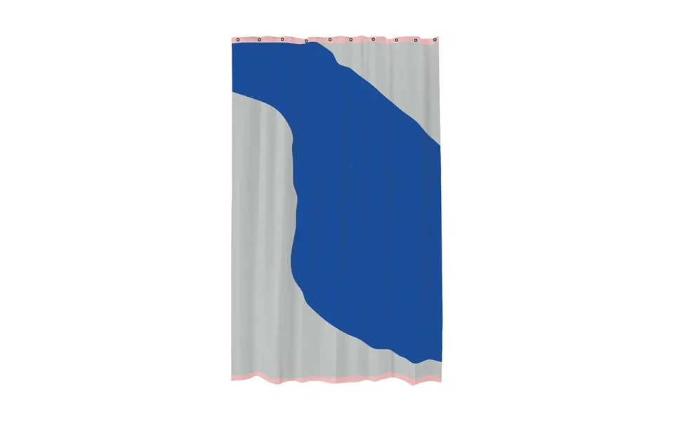 Mette Ditmer Nova Arte Shower Curtain 150x200 Cm Light Grey-cobalt