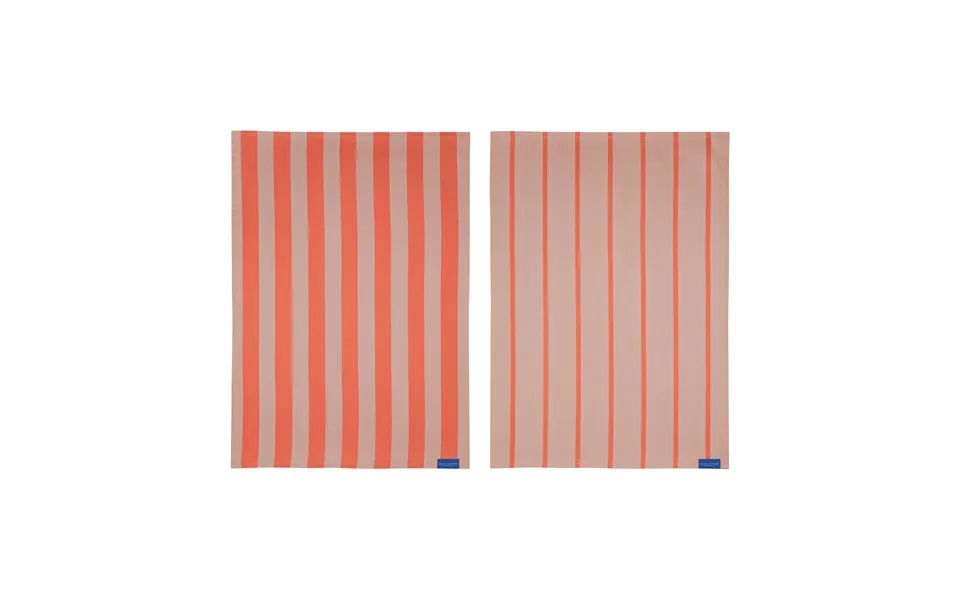 Mette Ditmer Stripes Kitchen Towel 50x70 Cm 2-pack Latte