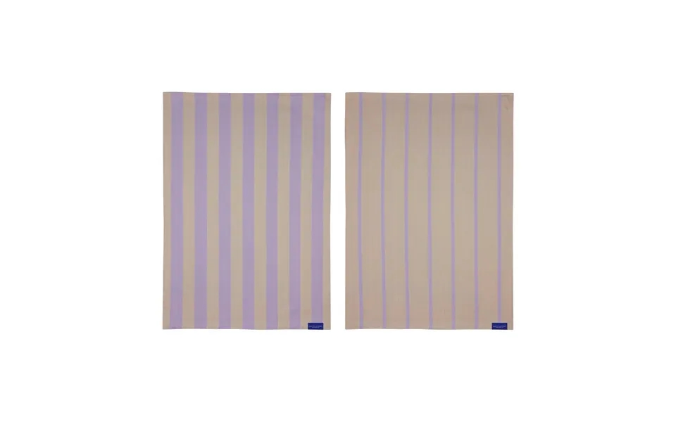 Mette Ditmer Stripes Kitchen Towel 50x70 Cm 2-pack Sand