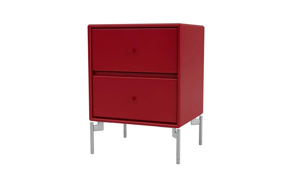 Montana Drift Bedside Table Beetroot 165 - Chrome Legs Cm