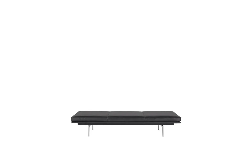 Muuto Outline Daybed Refine Leather Black-aluminium