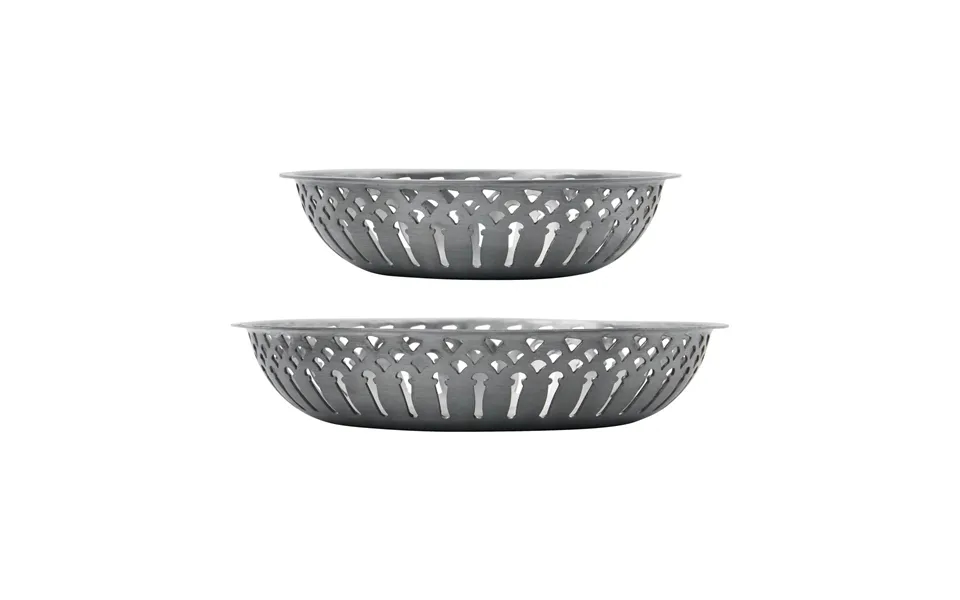 Nicolas Vahé Nicolas Vahé Bread Basket 2 Pieces Antique Silver Finish