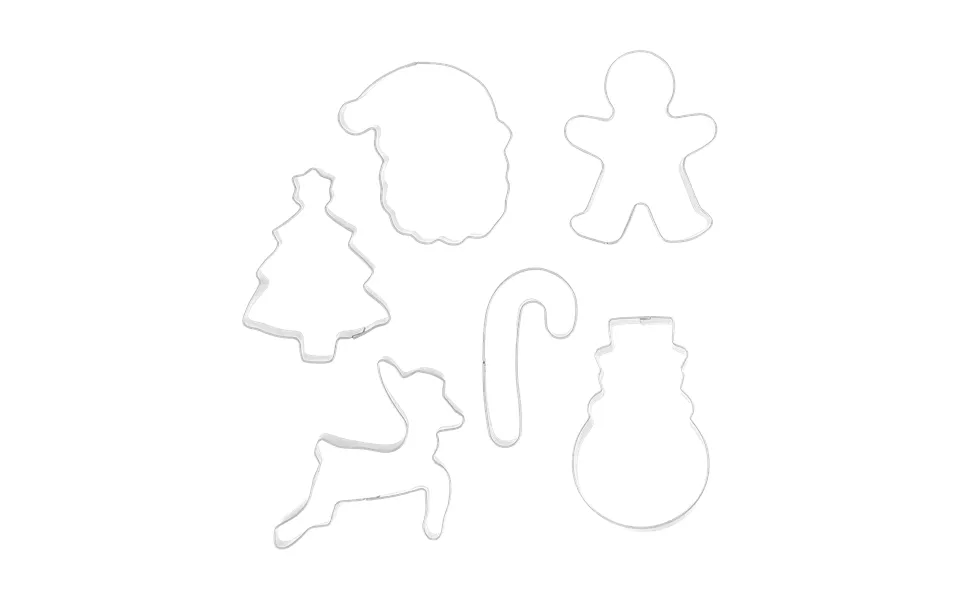 Nordwik Nordwik Gingerbread Cutter Christmas 6 Pieces Stainless Steel