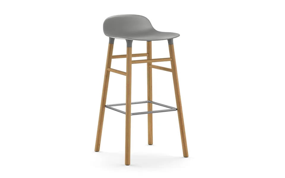 Normann Copenhagen Form Barstool Oak Legs Grey