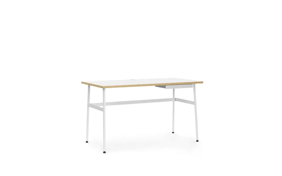 Normann Copenhagen Journal Desk White Laminate - White Steel Legs And Drawer