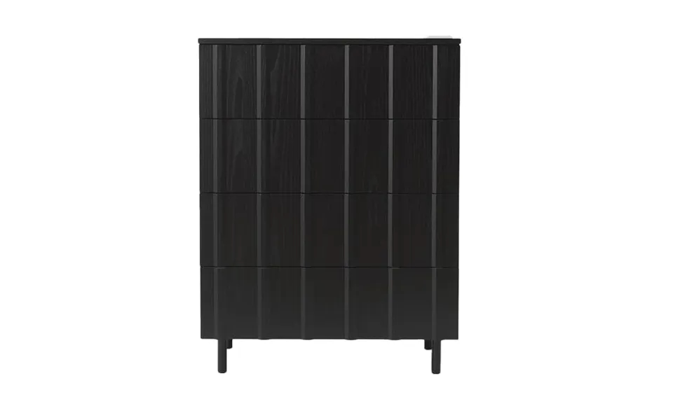Normann Copenhagen Rib Dresser 4 Drawers Soft Black