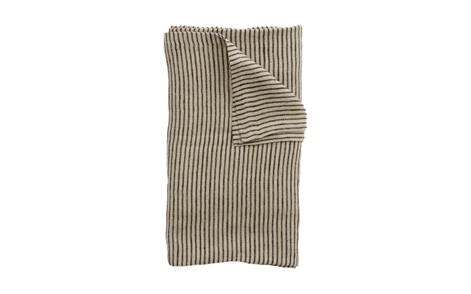 Olsson & Jensen Stripe Linen Tablecloth 150x300 Cm Black Sand