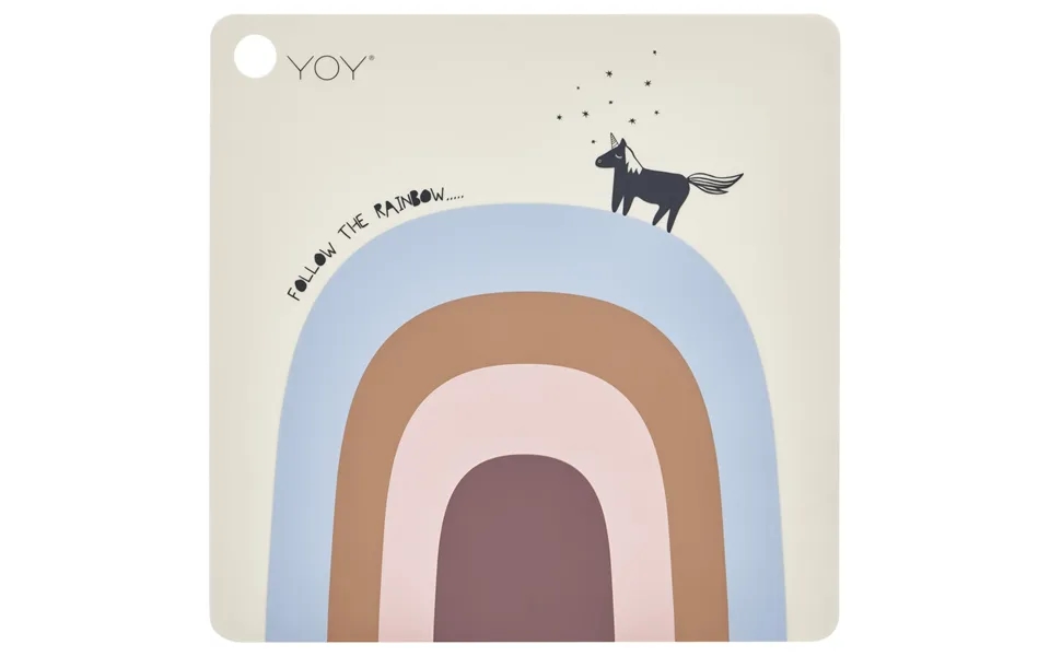 Oyoy Follow The Rainbow Placemat Blue-rose-beige