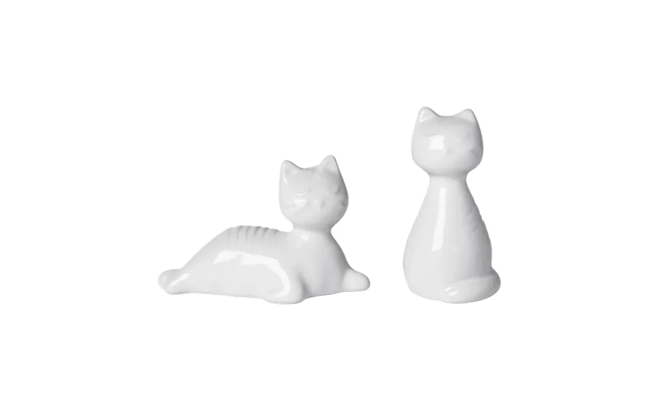 Pluto Design Cat Salt & Pepper Mills White
